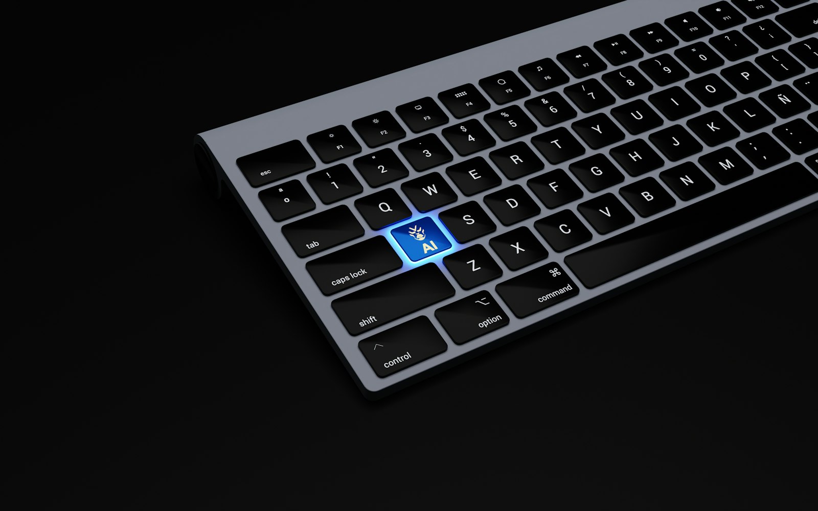 Google Core Update: Schwarze Tastatur mit blauer Taste